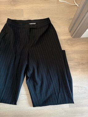 Investments Black Pinstripe Trousers